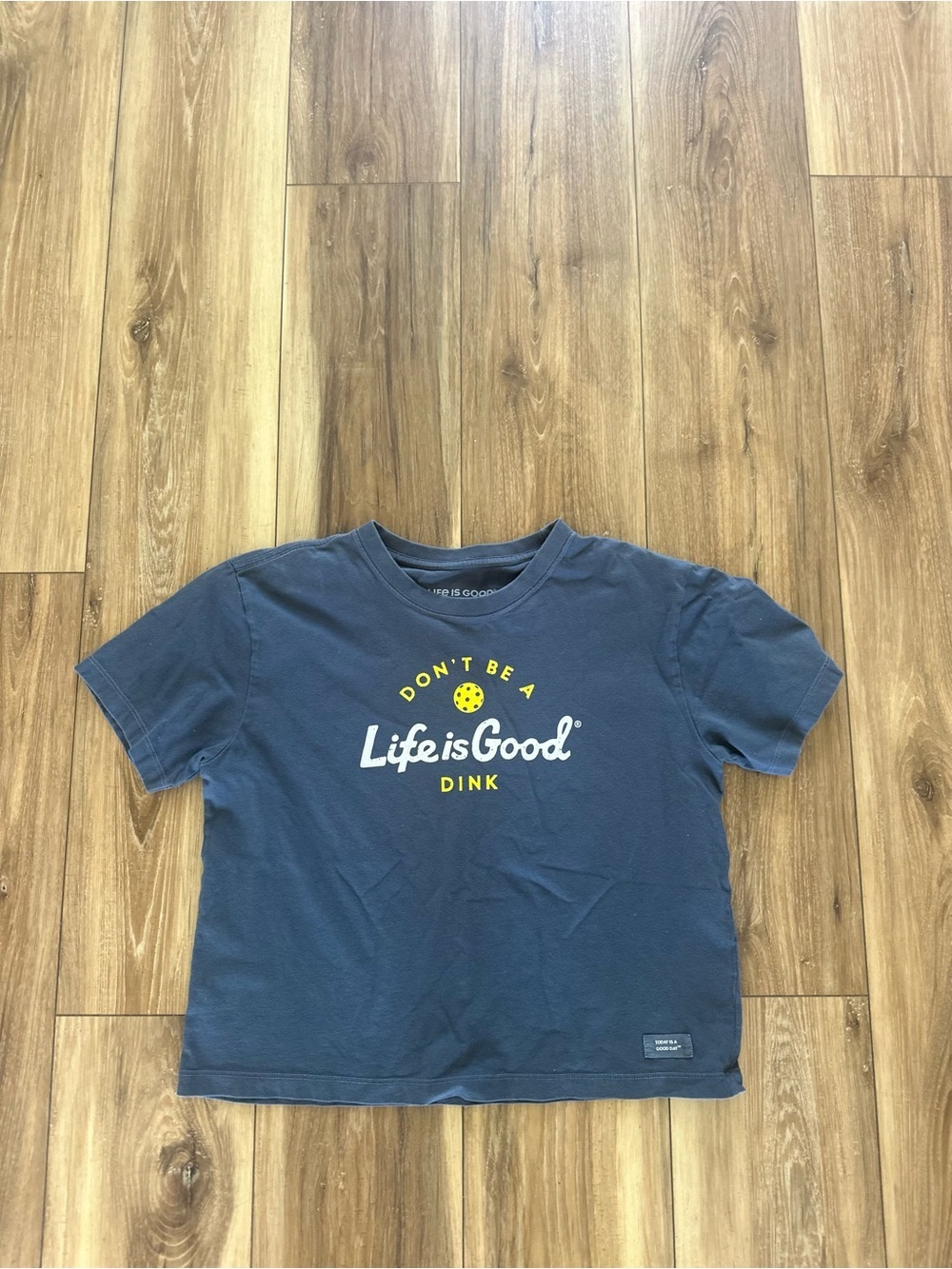 Life is Good womens pickleball cropped crusher Graphic Tee size small